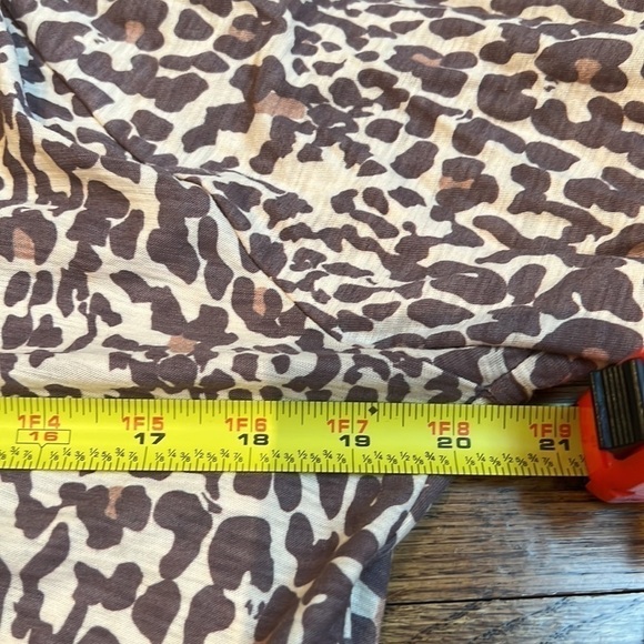 NATION LTD Leopard print 100% cotton mock neck top size medium - Picture 9 of 11